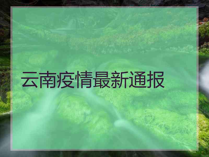 云南疫情最新通报